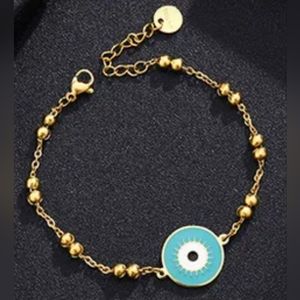 Fashion eye 👁 Bracelet stainless Steel golden